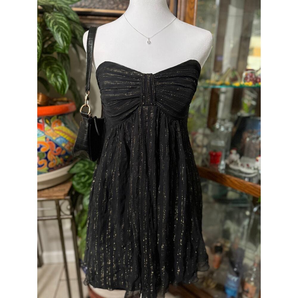 Y2k fairy grunge shimmer strapless dress